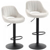 HOMCOM Bar Stools Set of 2 Swivel Adjustable Counter Height Barstools