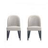 Hillman Modern Wood Upholstered Dining Chair in Light Gray - Set of 2
