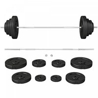 Soozier 154 lbs Barbell Weight Set, Adjustable Weights for Home Gym