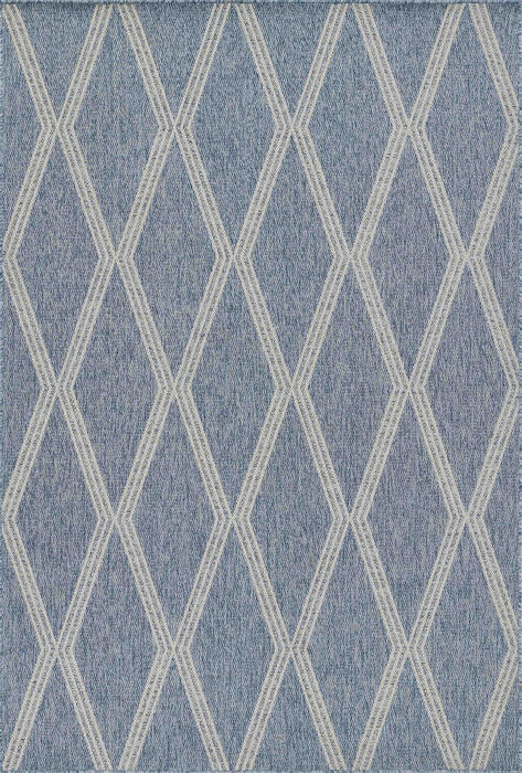 Cypress Transitional 6'6\" x 9'0\" Area Rug in Blue Indoor Area Rug