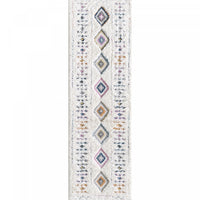 Lola Diamond Motif Shag Area Rug - 2'7