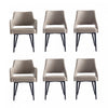 Tremont Modern 6-Piece Dining Chair Set in Taupe