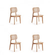 Versailles Industry Chic Wood Dining Chair in Natural - Set of 4
