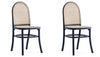 Manhattan Comfort Set of 2 Paragon Dining Chairs - Black Cane
