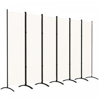 Outsunny 6 Panel Folding Privacy Screen, Uv30+ Room Divider, Beige