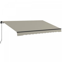 Outsunny 13' X 10' Patio Retractable Awning Sunshade Shelter, Light Grey