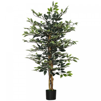 HOMCOM 4.3FT Artificial Ficus Tree for Indoor Decoration