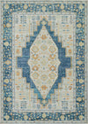 Kinsley Traditional 5'3\" x 7'3\" Area Rug in Blue Indoor Area Rug