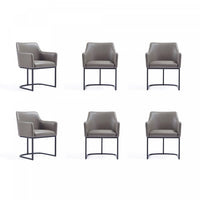 Serena Modern 6-Piece Dining Set in Taupe