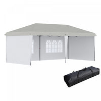 Outsunny 10'x 20' Outdoor Pop Up Canopy Tent Party Tent Commercial Instant Shelter W/ Carrying Bag W