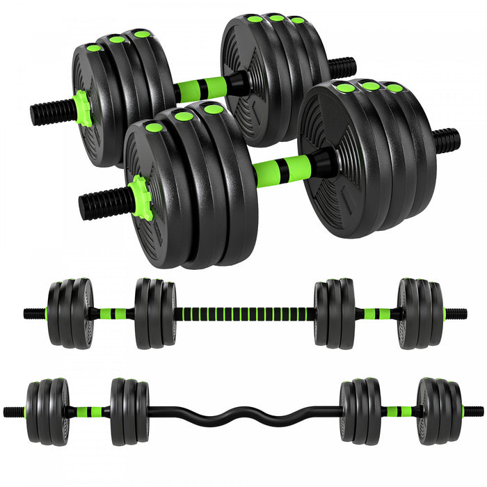 Soozier Adjustable Dumbbell Set, 3 in 1 Weights Set for Home Gym, 44lb
