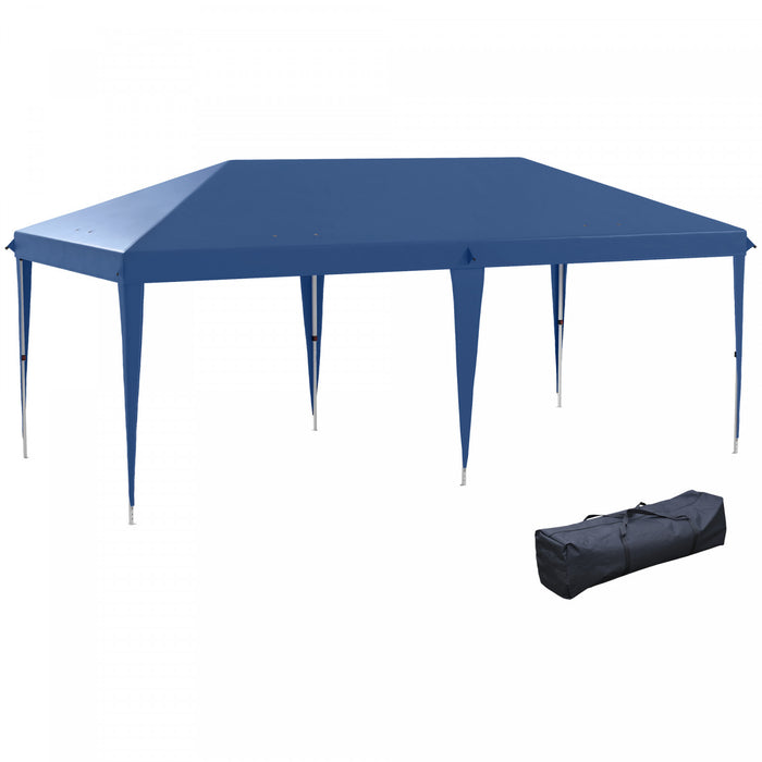 Outsunny 10'x19' Outdoor Easy Set Up Pop Up Tent Party Tent With Carry Bag