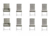 Element Modern 8-Piece Dining Chair Set in Steel