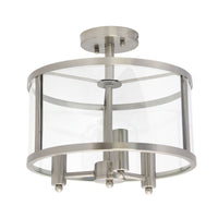 Salerno 3 Light Semi-flush mount Ceiling Light, Onyx, 13