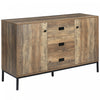 HOMCOM Industrial Sideboard, Storage Cabinet, Accent Cupboard Brown