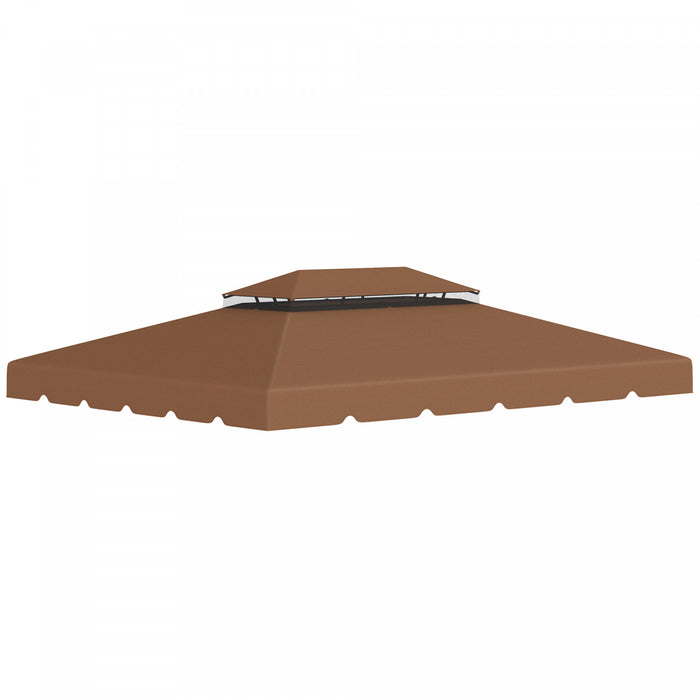 Outsunny 13.1' X 9.8' Gazebo Replacement Canopy, Gazebo Top Cover With Double Vented Roof For Garden Patio Outdoor (top Only), Coffee