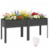 Outsunny Galvanized Raised Garden Bed with Legs, 71\" x 22\" x 31.5\"