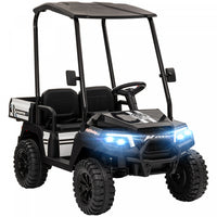 Qaba 2 Seater Electric Car For Kids, 24v Battery Powered Ride-On Kids Electric Car W/ Remote Control