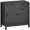 HOMCOM 4 Drawer File Cabinet Filing Cabinet for Letter/A4/Legal Files Black