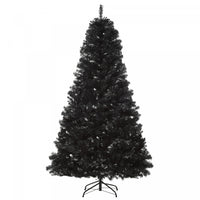 Homcom 7ft Artificial Christmas Tree With 1346 Branch Tips, Black 