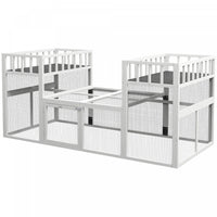 Pawhut Chicken Coop, Wooden Chicken Run With Combinable Design, Perches, Storage Shelves, For 2-4 Ch