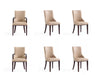 Shubert Modern 6-Piece Dining Chair Set in Tan