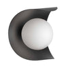 Dainolite Crescent 1 Light Wall Sconce Matte Black Finish Lamp