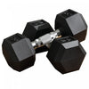 Soozier 2 x 20 lbs Rubber Dumbbells Weight Set for Body Fitness Training