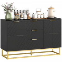 HOMCOM 3-Door Storage Cabinet Sideboard for Dining Room, Living Room