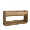Prepac Simply Modern Buffet Console with 3 Drawers - Natural Oak
