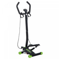 Soozier Adjustable Twist Stepper W/ Lcd Monitor And Resistance Bands, Stair Stepper Aerobic Body Wor