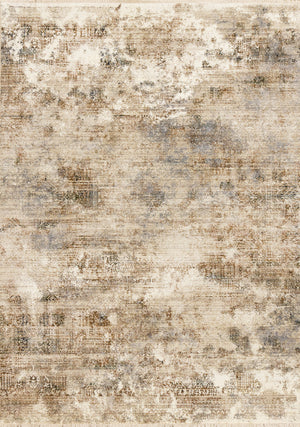 Sydney Beige Grey Cream Distressed Area Rug - 5'3