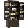 HOMCOM 64\" Kitchen Pantry Cabinet Storage Cabinet with Doors Drawers, Brown