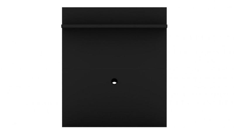 Manhattan Comfort Tribeca 35.43\" Mid-Century Modern TV Panel with Overhead Decor Shelf - Black