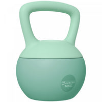 Soozier 22 lb Soft Kettlebell, Sand Filled Weight with Grip Handle, Solid Kettlebell Weight for Full Body Workout and Strength Training, Home Gym Equipment, Green