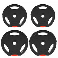 Soozier Set Of 4 1-inch Weight Plates With 3 Grips, 2 X 17lbs + 2 X 11lbs