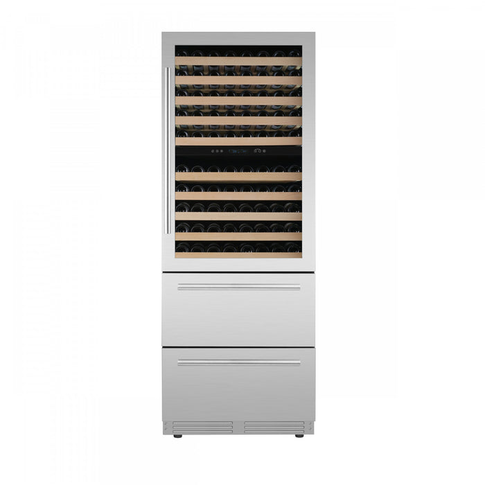 Forno Celano 30\" Triple Zone Wine and Beverage Cooler, 21.3 cu.ft, Stainless Steel- FWCDR6697-30S