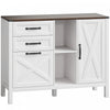 HOMCOM Lateral Filing Cabinet with Drawers Fit A4/Letter Size Files, White