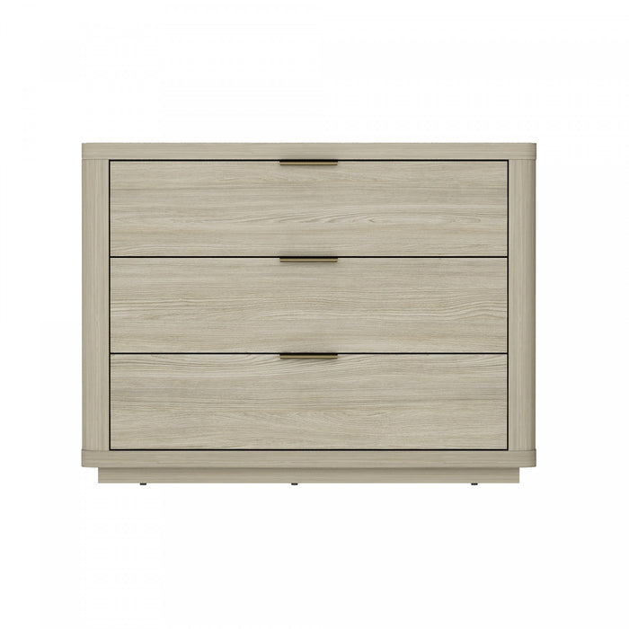 Evelyn Modern 32\" Nightstand in Natural (3-Drawer)