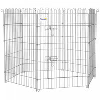 PawHut Dog Playpen Puppy Play Pen, 8 Panels Pet Exercise Fences for Outside Indoor, 36