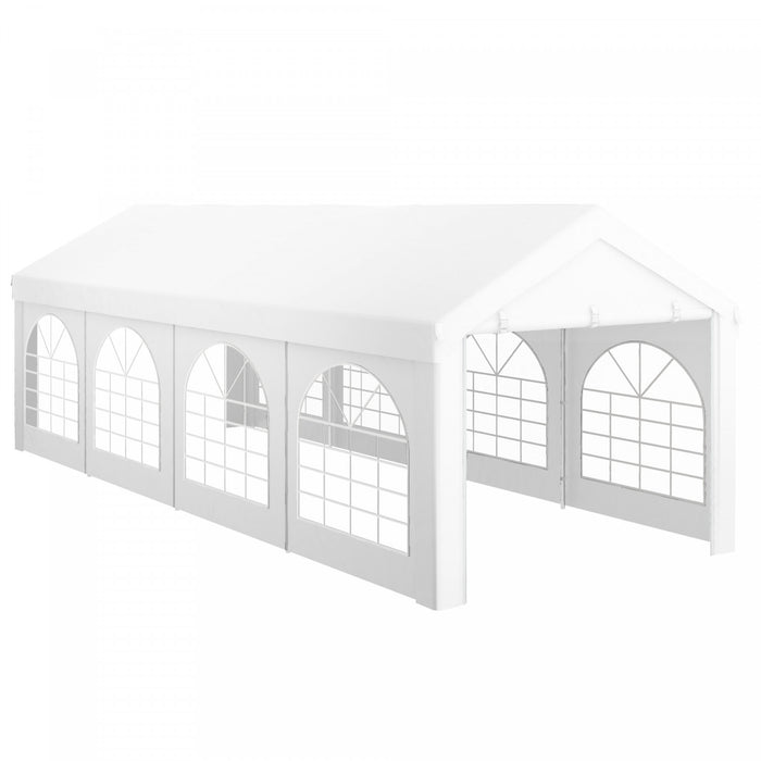 Outsunny 10' X 26' Party Tent And Carport, Heavy Duty Outdoor Canopy Tent Shelter Portable Garage With Removable Sidewalls, 2 Doors And Windows, Tents For Parties Events Bbq Grill
