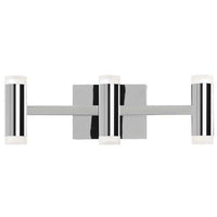 Dainolite Wilson Vanity Light 33w LED Polished Chrome Frosted Acrylic Diffuser Lamp