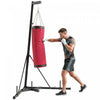 Soozier 72.8\"-90.9\" Adjustable Punching Bag Stand with Sandbag, Red