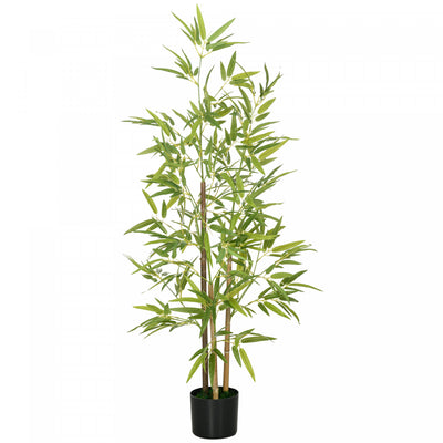 HOMCOM 4ft Artificial Tree Bamboo for Indoor Home Decor