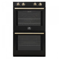 Forno Vomero 30 Inch Electric Double Wall Oven in Black, 5 cu. ft. Convection Oven - FBOEL1324-30BLK
