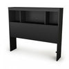 Spark Bookcase Headboard With Storage - Pure Black 