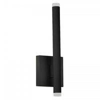 Dainolite Wilson Wall Sconce 10w LED Matte Black Frosted Acrylic Diffuser Lamp
