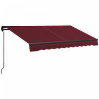 Outsunny 10' X 8' Patio Retractable Awning Sunshade Shelter, Wine Red