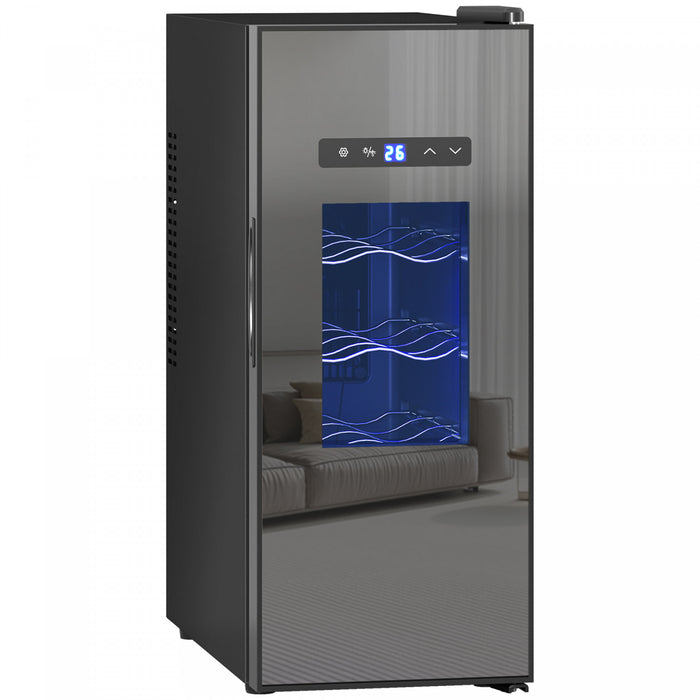 HOMCOM Wine Cooler, 12 Bottles Beverage and Wine Fridge with Glass Door