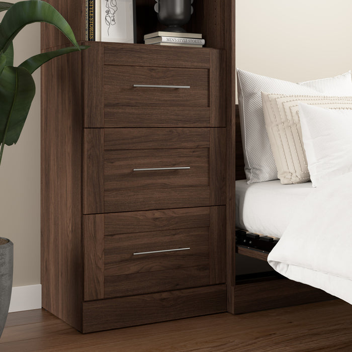 Bestar Pur 3-Drawer Set for Pur 25\" Closet Organizer - Black Walnut